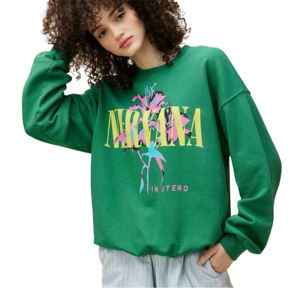 DAYDREAMER Nirvana Lilies Boyfriend Crew Size XS NWT MSRP $158 - Picture 2 of 8